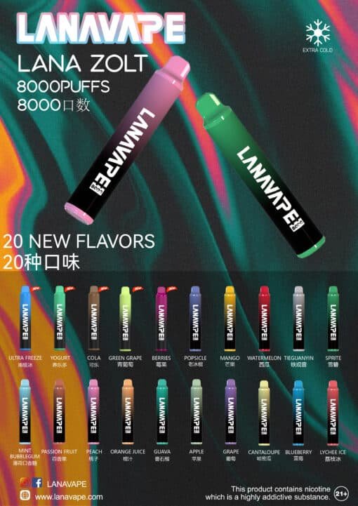 LANA 8000 PUFFS 拋棄式一次性電子煙 台灣電子煙推薦：圖片 23