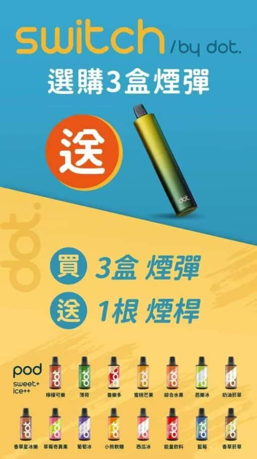 Dot Switch 佩特里 小煙主機 買三盒送主機 3.5ml 2000口：圖片 2